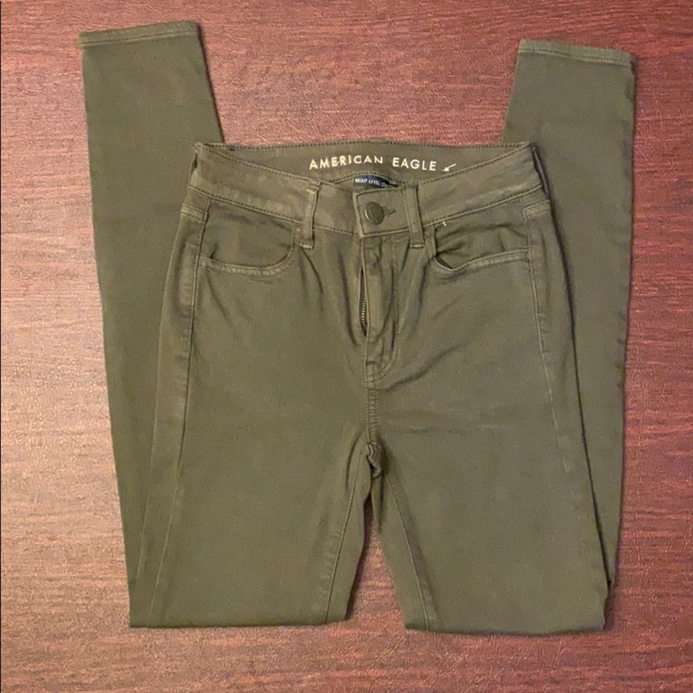 American Eagle Army Green Jeans